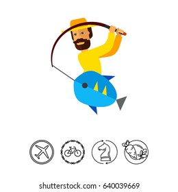 Fishing Process Concept Icon