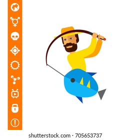 Fishing Process Concept Icon