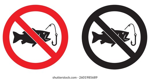 Fishing Prohibited Sign vector design