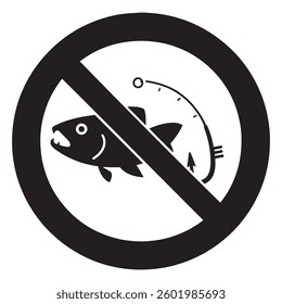 Fishing Prohibited Sign vector design