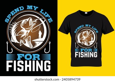 Fishing quote awesome t-shirt design illustrator