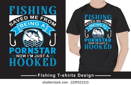 Fishing Quote Typhography vector t-shirt design template.