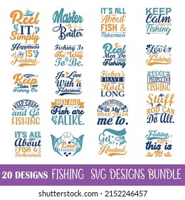 Fishing Quotes SVG Designs Bundle. Fishing quotes SVG cut files bundle, Gone Fishing quotes t shirt designs bundle, Funny  cut files, hunt and Fishing eps files, Fisherman  SVG bundle svg