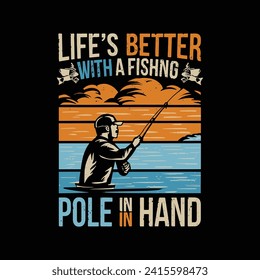 	
fishing quotes vector design for t shirt design trendy quotes vector