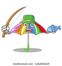 Fishing rainbow umbrella in chracter that fun