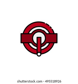 Fishing reel flat icon