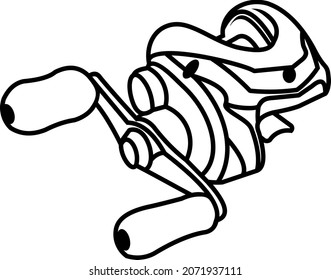 Fishing Reel Icon. Fresh icon of Baitcasting reel. great to use as your Fishing Activity. 