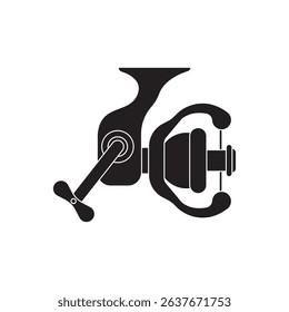 Fishing reel icon illustration element logo design