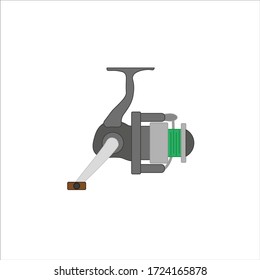 fishing reel. illustration for web and mobile design.