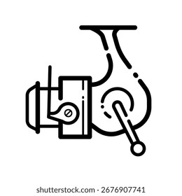 Fishing reel line - vector icon