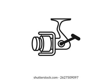 fishing reel regular outline icon