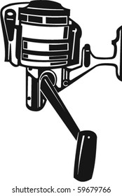 Fishing Reel Vector Illustration
