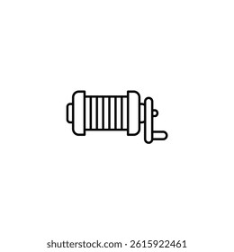Fishing Reel vector line icon icons design