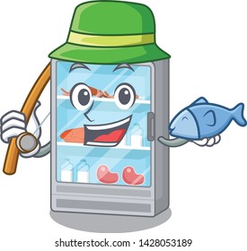 Fishing refrigerator in the a cartoon shape