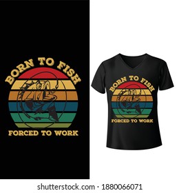 Fishing Retro t shirt design