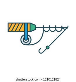 fishing rod.  bait. 
