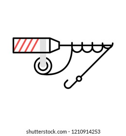 fishing   rod  bait 