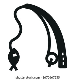 fishing rod black icon on white background