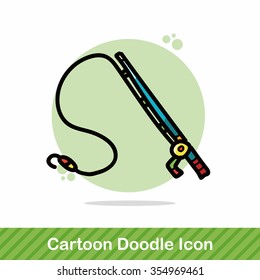 Fishing rod color doodle