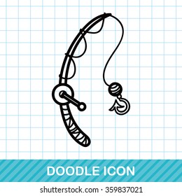 Fishing rod doodle