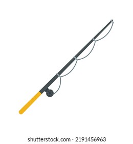Fishing rod extreme icon. Flat illustration of fishing rod extreme vector icon isolated on white background