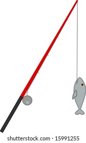 fishing rod and fish