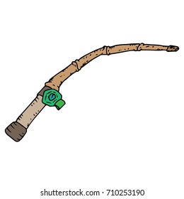 Fishing rod. Fishing gear. Vector illustration.