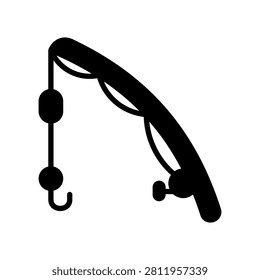 Fishing Rod Hobby icon vector symbol illustration