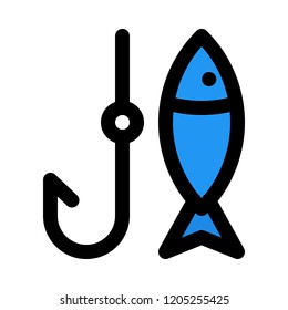 fishing rod and hook