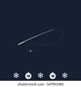 Fishing rod icon.