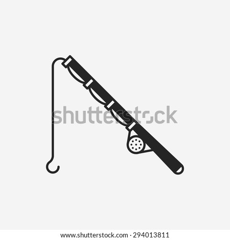 Fishing Rod Icon Stock Vector (Royalty Free) 294013811 - Shutterstock