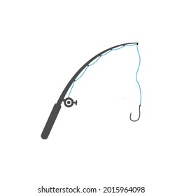 Fishing rod  icon design template vector isolated illustration