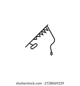 ícone de vara de pesca ilustração elemento design