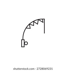 ícone de vara de pesca ilustração elemento design
