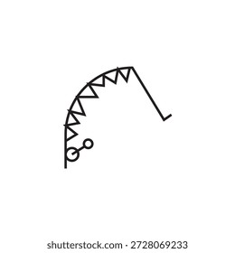 ícone de vara de pesca ilustração elemento design