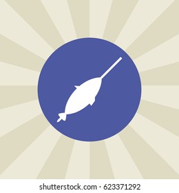 fishing rod icon. sign design. background