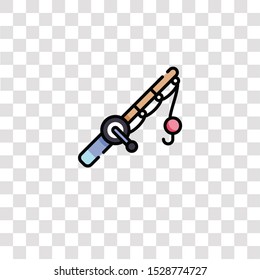 fishing rod icon sign and symbol. fishing rod color icon for website design and mobile app development. Simple Element from sailor collection for mobile concept and web apps icon.
