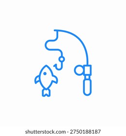 fishing rod icon sign vector