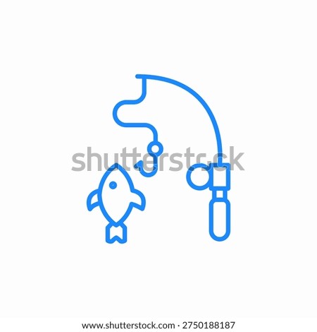 fishing rod icon sign vector