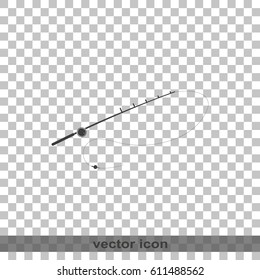 Fishing rod icon. Spinning illustration.