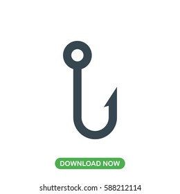 Fishing rod icon vector