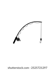 fishing rod icon, vector best flat icon.