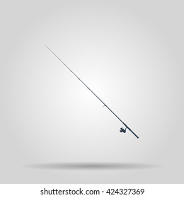 fishing rod icon. Vector concept illustration for design.