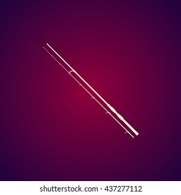 fishing rod icon. Vector concept illustration for design.