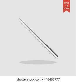fishing rod icon. Vector concept illustration for design.