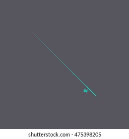 fishing rod icon. Vector concept illustration for design.