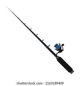 Fishing rod icon. Vector illustration.