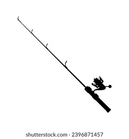 Fishing rod icon vector. Fishing illustration sign. Fish symbol or logo.