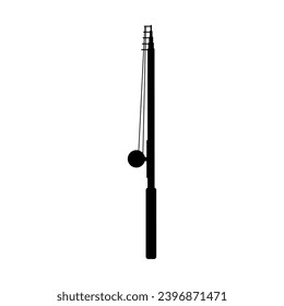 Fishing rod icon vector. Fishing illustration sign. Fish symbol or logo.