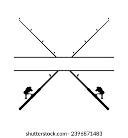 Fishing rod icon vector. Fishing illustration sign. Fish symbol or logo.